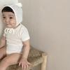 Mono de verano fino de modal con forma de triángulo para bebé, mono de manga corta de color caramelo para niños y niñas