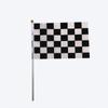 Suministro transfronterizo fábrica mayoreo 14*21cm Impresión textil Chunya Bandera de carreras F1 cuadrícula blanco y negro bandera de mano de carreras