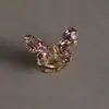 Exquisita Pinza para el Cabello Mariposa con Pedrería Negra para Mujer, Nuevo Pinza Pequeña Superior para Cabello Semirecogido en la Parte Posterior de la Cabeza, Pinza de Tiburón