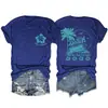 La vida es una playa Haz Amazon Ebay Sitio Independiente Camiseta de Manga Corta con Cuello Redondo de Moda y Elegante para Mujer