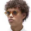 Gafas Redondas Artísticas Vintage Sin Graduación, Gafas de Sol de Moda Trendy Europeas y Americanas para Influencers, Gafas de Sol Versátiles con Protección Solar para Fotografía Callejera