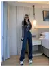 Jeans de Pierna Ancha para Mujer Primavera/Verano 2024 Nuevos Ajustados de Cintura Alta Adelgazantes Sueltos Pantalones Rectos Pequeños de Nueve Puntos