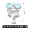 Dije de pulsera o collar con lazo de diamante chapado en oro K blanco, accesorios de dijes se pueden mezclar en lotes, venta directa del fabricante, transfronterizo