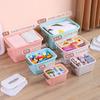 Caja de Almacenamiento Engrosada Caja de Plástico para Guardar Juguetes Libros Ropa de Niños Caja para Acomodar Caja de Almacenamiento para Dormitorio de Coche con Tapa