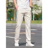 Calças Casuais Masculinas 2026 Novo Estilo Quatro Estações Business Retas Largas Cor Sólida Calças Longas Outono Calças Esportivas Masculinas
