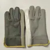 Luvas de couro com flor curta luvas totalmente em couro luvas de soldador para soldador elétrico luvas de couro coloridas para motorista luvas de marinheiro luvas de proteção para trabalho resistentes ao desgaste