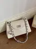 Bolsa transversal pequena e simples transfronteiriça, bolsa de ombro única com fivela de corrente de nicho, para ir ao trabalho, casual, estilosa, versátil, bolsa de axila
