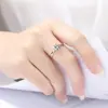 Anillo de Copo de Nieve Plateado Estilo Coreano para Mujer con Diamante de Zirconia, Regalo de Navidad, Estilo Minimalista de Moda Simple y Fresco, Cobre de Celebridad de Internet