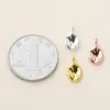 Plata de ley s925 chapado en oro ins colgante ovalado liso e irregular accesorio para pulsera de cristal DIY collar cadena para clavícula