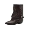 Botines de Tobillo con Hebilla Retro y Tacón Grueso para Mujer, Moda Versátil Otoño/Invierno 2026, Puntera Redonda, Botas de Caballero al por Mayor