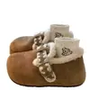 Bordado Fivela Única Acabamento em Pelo Sapatos Birkenstock Femininos 2026 Inverno Novo Retro Acolchoado Quente Sapatos de Algodão Botas de Neve