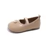 Sapatos de Princesa para Meninas Pequenas 2026 Nova Coleção Primavera e Outono Sapatos Individuais para Meninas Pequenas Solado Macio Sapatos de Couro Sapatos Rasos para Crianças Mary Janes com Pérolas Sapatos Infantis