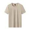 Camiseta de Seda de Hielo Verano Fresca Transpirable Camiseta Corta con Capucha Nuevo Estilo Hombres Deporte Manga Corta Moda Tendencia Marca Holgada Transpirable Camiseta