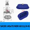 Ventosa de Sucção a Vácuo Taozhuo Saob 60*30 Nbr-60 G1/4-Fêmea Bico de Sucção Oval Tira Longa Silicone Importado