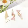 1 Acessório de Joalheria de Liga DIY Pingente Gota de Óleo Ouro K Chaveiro Pingente para Pendurar no Carro Lua Estrela Coração Flor