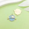 1 Nuevo Estilo Azul Lago Mixto 31 Simulado Planeta Gota de Aceite Colgante Colgante DIY Accesorios de Joyería