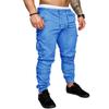 2023 AliExpress nuevo pantalón casual para hombre transfronterizo estilo europeo y americano juvenil color sólido simple con cordones y tobilleras para hombre