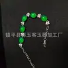 Atacado do Fabricante Chalcedony de Gelo de Alta Qualidade Pulseira Banhada a Prata 925 Totalmente Cravejada com Diamantes Pulseira de Ágata Verde Jade para Mulheres Joias