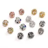 6/8 Contas Espaçadoras de Strass de Cobre para DIY Tecelagem Artesanal Pulseiras com Contas Colares Acessórios de Joias Materiais