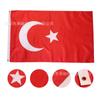 Atacado Cross Border 90*150cm Bandeira da Turquia em estoque 210D Oxford Tecido Impermeável Bandeira Bordada da Turquia