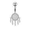 Anillo para el Ombligo Transfronterizo Europeo y Americano Corazón de Melocotón Mariposa Flor Circonita Clavo para el Ombligo Joyería para Piercings Corporales Más Vendida en Amazon