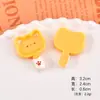 Pan de animalitos pequeños de dibujos animados, accesorios de resina, plato para jugar a la comida, pegamento de crema, pinza para el pelo DIY, pegatina para refrigerador, decoración de casa de muñecas