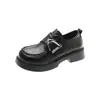 Sapatos Femininos Pequenos de Couro Estilo Britânico 2026 Outono Versátil Novos Mary Janes Confortáveis Sola Macia Sapatos de Uma Sola Sapatos de Salto Grosso Loafers