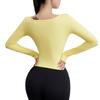 Cuello cuadrado ropa de yoga para mujer ropa exterior ropa de entrenamiento tops deportivos Pilates entrenamiento running entrenamiento manga larga