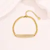 Pulsera de Acero de Titanio, Moderna y Versátil, Pulsera con Empalmes Estilo Chanel y Incrustaciones de Diamantes, Estilo Nicho Cubano, Lujo Ligero, Pulsera que No se Desvanece