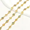 Cadena de Cristal de Estrella de Cinco Puntas Colorida con Borde, Cadena DIY Hecha a Mano de Color Duradero Chapado en Cobre, Accesorios al por Mayor para Ropa, Cadena de Cuentas