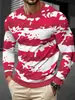 Camiseta casual para hombre de manga larga, cuello redondo, ligeramente elástica, corte holgado regular, adecuada para deportes al aire libre, viajes y ocio diario