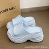 Novas Pantufas de Solado Grosso para Mulheres 2026, Aumento de Altura de 8cm, Modelo Popular Online, Sapatos para Escada para o Verão, Eva Antiderrapante e Resistente a Odores