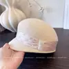 Sombrero de Equitación de Lujo Hecho a Mano para Mujer, Sombrero de Fieltro de Lana Australiana para Otoño e Invierno con Malla, Hebilla de Pedrería, Gorra de Moda