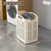 Cesta de Ropa Sucia para Baño, Uso Doméstico, Plegable, Cesta de Almacenamiento de Gran Capacidad, Almacenamiento Móvil de Ropa Sucia