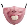 Máscara de Halloween Impresión Digital Dientes Divertidos Cara Doble Capa Insertable Filtro A prueba de Polvo Protector Adulto Máscara de Vida