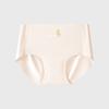 Roupa Íntima Feminina Sem Costura Cintura Média Algodão Puro Virilha Antibacteriana Menina Sexy Estampada Outono e Inverno Tamanho Grande Calcinha Levanta Bumbum Cor Nude