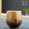 Esmalte de Flujo Cambio de Horno Taza Única Creativa Hecha a Mano Zen Retro Gres Japonés Taza de Té Grande Taza de Maestro Personalizada Venta al por Mayor