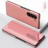 Para Samsung Z Fold5/W24 Funda de Espejo para Teléfono W23 Soporte Estéreo Flip Find N3 Carcasa Protectora