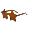 Gafas de sol sin montura con forma de estrella de una sola pieza, unisex, Gafas coloridas para fiestas transfronterizas, Estrella de cinco puntas sin montura versátil