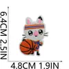 Patch de Pano Bordado de Menina Fofa Patch de Gatinho Decoração de Bolsa Gato Personagem Animado Selo Bordado