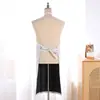 Delantal Blanco de PU de Alta Densidad, Impermeable, Resistente al Aceite y al Desgaste, que se Limpia Fácilmente, con Correas, Adecuado para Uso en el Hogar, Cafetería, Carnicería, Mariscos y Cocina