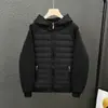 Jaqueta de Algodão com Capuz Grossa da Moda para Homens, Nova Moda Outono e Inverno, Jaqueta Cardigan Versátil, Casaco de Algodão Quente para Homens