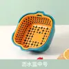 Novo Modelo Conjunto de Plástico para Cozinha Doméstica com 8 Peças Cesta de Drenagem de Camada Dupla Conjunto com 6 Peças Cesta Espessa Multifuncional para Lavar Frutas e Legumes