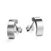 Aretes semicirculares de marca original tide, aretes de acero de titanio de personalidad simple para hombres y mujeres, temperamento, aretes comodín, venta al por mayor de aretes