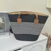 Bolsa de Palha Tecida de Verão para Mulheres, Bolsa de Palha Grande Capacidade, Bolsa de Mão Casual da Moda