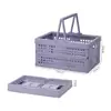 Cesta de Compras Plegable, Cesta de Picnic, Cesta de Almacenamiento Plegable, Artículos Esenciales para Acampar al Aire Libre, Cesta de Compras Portátil para Supermercado