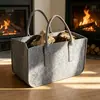 Fuentes de Suministro de Amazon Soportan Dropshipping de Bolsas de Fieltro para Leña de Gran Capacidad, Bolsas de Almacenamiento de Leña, Bolsas Tote y Bolsas de Fieltro