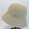 Sombrero de Cubo Liso con Etiqueta G para Otoño e Invierno para Mujer, Nuevo Sombrero Cloche de Punto Cálido para Cabeza Grande para Protección contra el Frío al Aire Libre, Hace que la Cara Parezca Más Pequeña