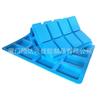 Molde de silicona con agujero cuadrado molde para jabón moldes para galletas jabón de aceite esencial de aromaterapia molde para azúcar fabricantes logo elevado personalizado