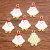 12 Signos del Zodiaco DIY Accesorios para Joyería de Aleación Oro KC Dibujos Animados Esmalte Goteado Colgante de Esmalte Goteado Serpiente Oveja Conejo Caballo Buey Gallo Dijes